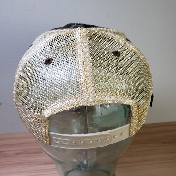 Legacy 92 Old Favorite Trucker Hat Green Camo Leather American Flag Patch New - Picture 4 of 8